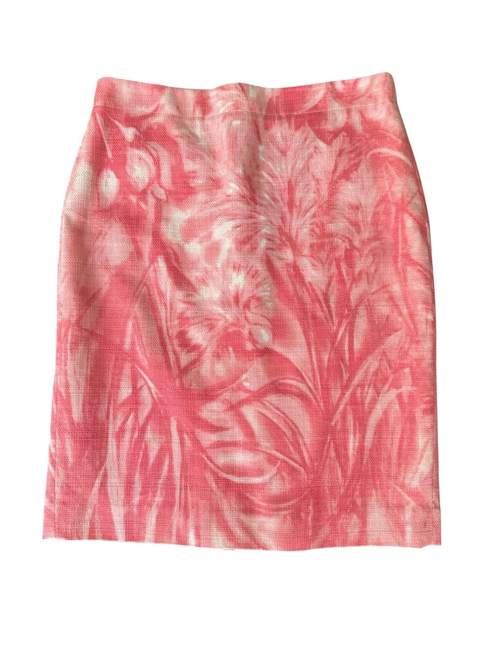 J. CREW No. 2 Pencil Skirt In Summer Tweed Coral Pink Floral Size 8 - Picture 2 of 12